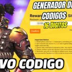 Generador de Codigos de 16 Digitos Free Fire