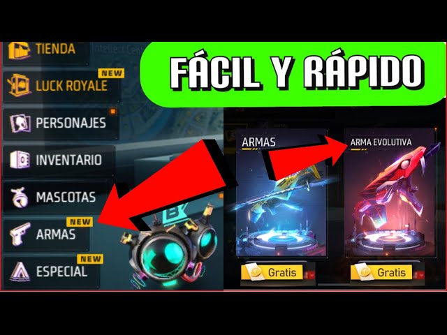 cuales son las formas de conseguir armas evolutivas en free fire